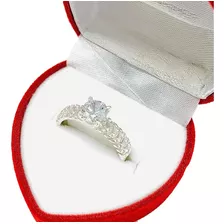 Anillo De Compromiso Solitario Plata 925 Ideal Mujer Ap 288