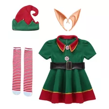 Set De Disfraces Navideños De Elfo, Atuendo Portátil Para Ac