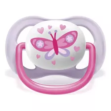 Chupeta Philips Avent Ultra Air Unit. Menina Borboleta 0-6m Cor Rosa Período De Idade 0-6 Meses