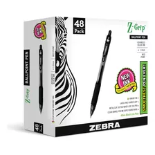 Juego De Bolígrafos Lapiceras Zebra 48 U, Color Negro