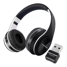 Combo Auriculares Inalámbricos + Adaptador Bt Para Pc 5.0 F6 Color Blanco