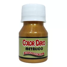 Pintura Para Tela Color Metalizado Oro Azteca - X2 Unids