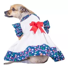 Vestido Para Cachorro De Natal Bege Ref 202