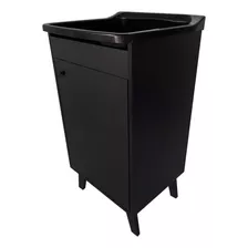 Tanque De Lavanderia 22l Com Gabinete Premium Black 46cm