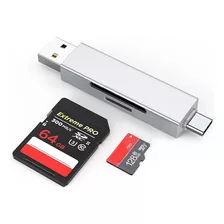 Leitor De Cartões Inteligente Otg Usb Type C Sd Micro Sd Tf