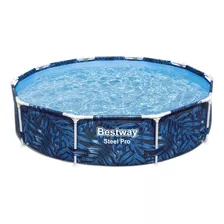 Alberca Estructural Redonda Bestway 56985 Color Azul Marino Azul Diseñado