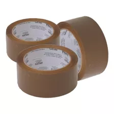 Fita Adesiva 45mm X 100m Marrom - 3 Rolos