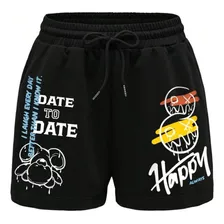 Short Moletom Esportivo Leve Confortavel Estampado Masculino