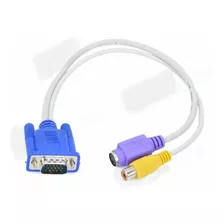 Adaptador De Cabo Vga Para S-video / Rca De Saída De Tv