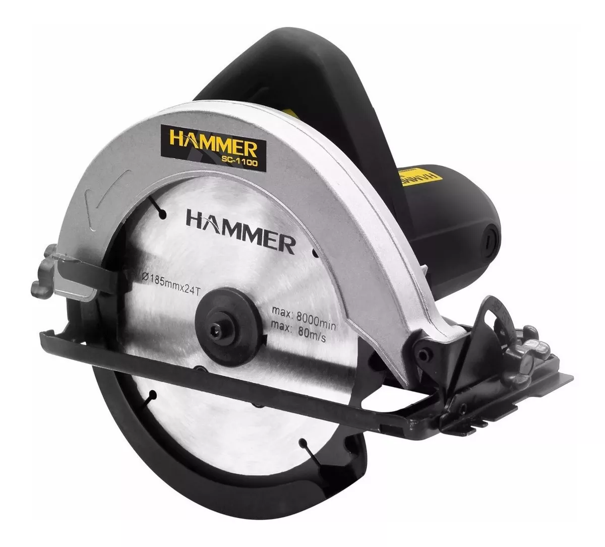 Serra Circular Elétrica Hammer Sc1100 185mm 1100w Preta 220v