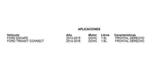 Soporte Motor Frontal Derecho Escape 2013-2015 1.6l Ford Foto 2