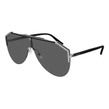 Gucci Gg0584s 001 Aviator Square Negro Plateado