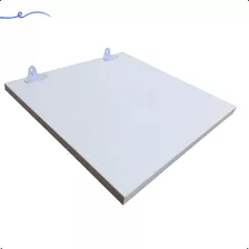 1 Prateleira De Parede 30x25 Madeira Mdf Branco C/suporte