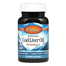 Cod Liver 280mg 100 Softgels - Aceite De Bacalao Carlson 