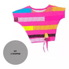 Cropped Infantil Modinha Meninas Oferta Kit Com 2 Peças Kids