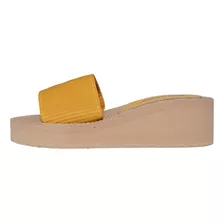 Sandalia Plataforma Emma Mujer Amarillo Topsoc