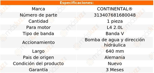 Banda 640 Mm Acc Cordia L4 2.0l 85/86 B/agua, D/h Foto 4