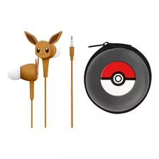 Audífonos In-ear Alámbricos Pokémon - Eevee Con Estuche Otl Universal Marrón