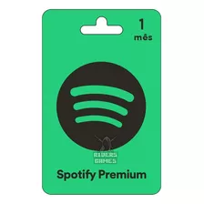 Cartão Presente Pré-pago Spotify 1 Mês Digital