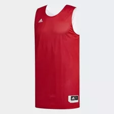 Regata Basquete adidas Treino Reversivel Vermelho + Branco