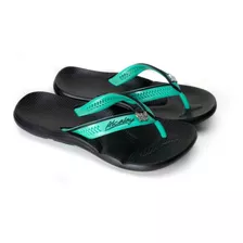 Chinelo Feminino Vegano Anatômico Alcalay Ch06 Preto/verde 