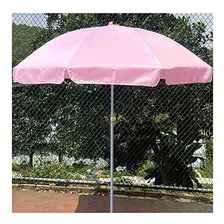 Sombrilla Rosa Para Exteriores, Resistente Al Viento, 2,2 M 