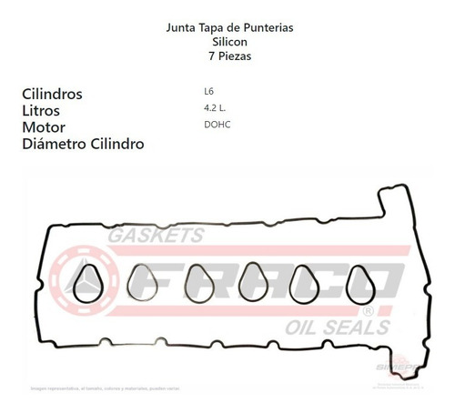 Empaque Liga Tapa De Punterias Saab 9-7x 2005 4.2l Foto 4