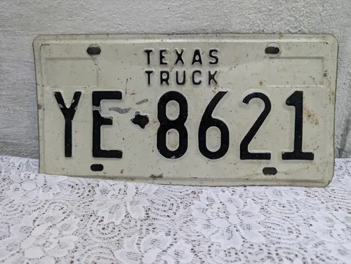 Placa Vintage De Camión Texas De Metal Colección Decoración Ye-8621