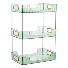 Organizador De Cosméticos Rack Camada De Cor Verde 3