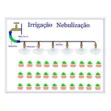 Ramal De Nebulização Com 6 Bicos De Nevoa Laranja