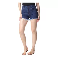 Shorts Jeans Feminino Wrangler Barra Desfiada Ref. Wf6583un 