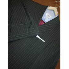 Traje Hugo Boss En Talla 40r, Gris Medio A Raya Diplomática 