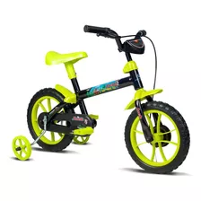 Bicicleta Infantil Jack Aro 12 Preto E Verde Limão - Verden