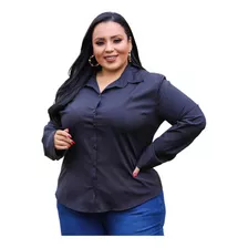 Blusas Femininas Camisas Evangélicas Social Plus Size Botões