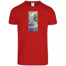 Playera Roja De Cascada Anime A097