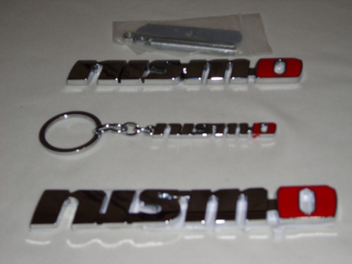 Nismo Kit 3 Piezas Emblemas Metal Parrilla Trasero Y Llavero Foto 4