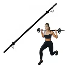 Barra Para Body Pump Para Musculação De Academia + Presilhas Cor Preto