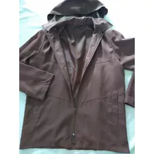 Campera Pilotin Gamuzado Con Capucha Desmontable Usada T L