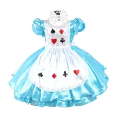 Vestido Infantil Alice O País Das Maravilhas +brinde 1 Ao 16