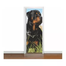 Adesivo Decorativo De Porta Cachorro Rottweiler Dog Mod1