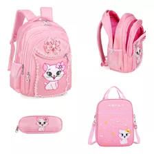 Mochila Para Niñas, Bolsa Para Bolígrafos Y Bolsa De Mano A