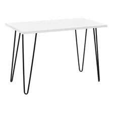 Escrivaninha Aparador Com Pés De Aço Owen Desk Branco Cosco