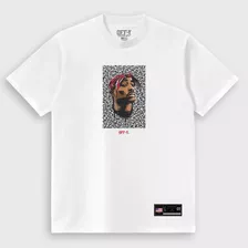 Camiseta Streetwear Off-y Tupac White