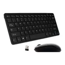 Combo Teclado Y Mouse Inalámbrico Ergonomico Con Mica