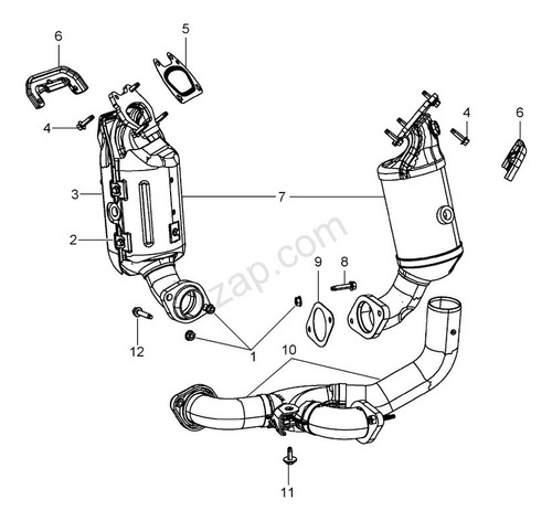 Kit Catalizadores Ram Cargo Van 2012 Al 2015 V6 3.6l Foto 7