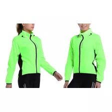 Wosawe® Casaca Cortaviento Mujer Ciclismo Reflectiva Running