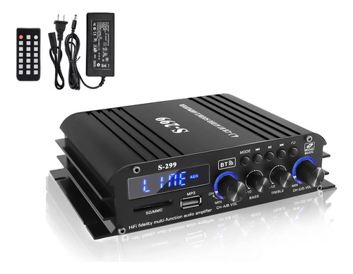 Amplificador De Audio Bluetooth 4.1 Canales Por Hogar Y Auto