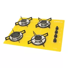 Fogão Cooktop Gás Chamalux 4 Bocas Ultra Chama Amarelo 127v/220v