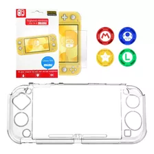 Capa Acrilica Nintendo Switch Lite+ Pelicula Vidro+ 4 Grips