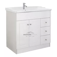 Mueble Vanitorio 80 Cm X 47 Cm Blanco Poliuretano Completo